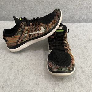 Nike Free 4.0 Flyknit Black Green‎ Orange 2014 631053-006 Size 10.5 Rare